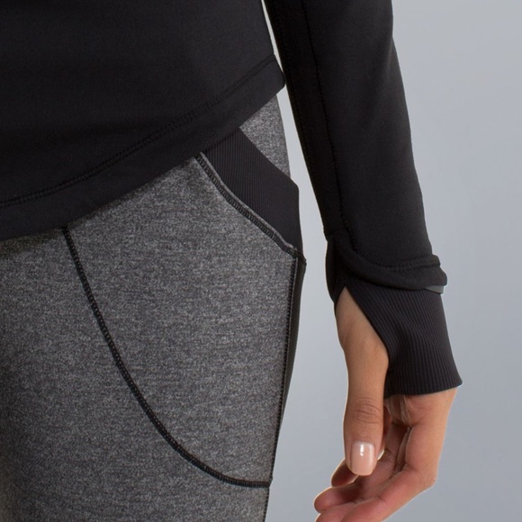 Lululemon Base Runner 1/2 Half Zip Pullover Black Size 4 OG Rulu Like New VEUC - Picture 7 of 16